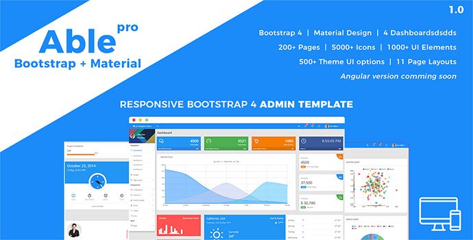 Able pro Responsive Bootstrap 4 Admin Template